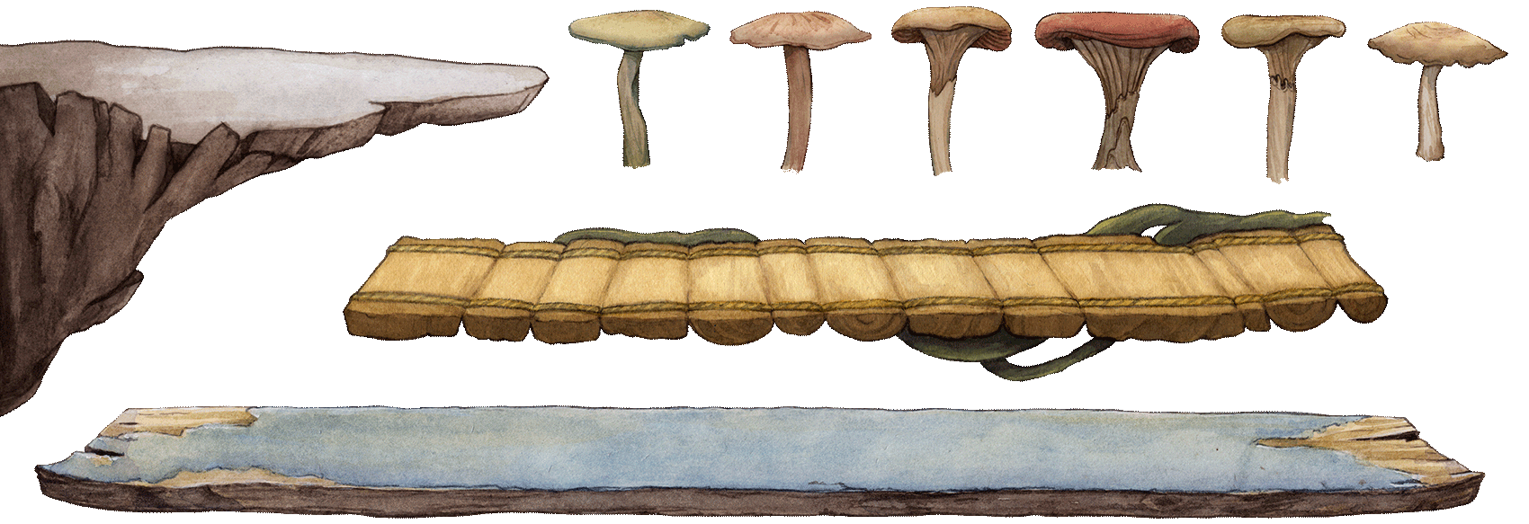 individual game assets from the video game Cuphead